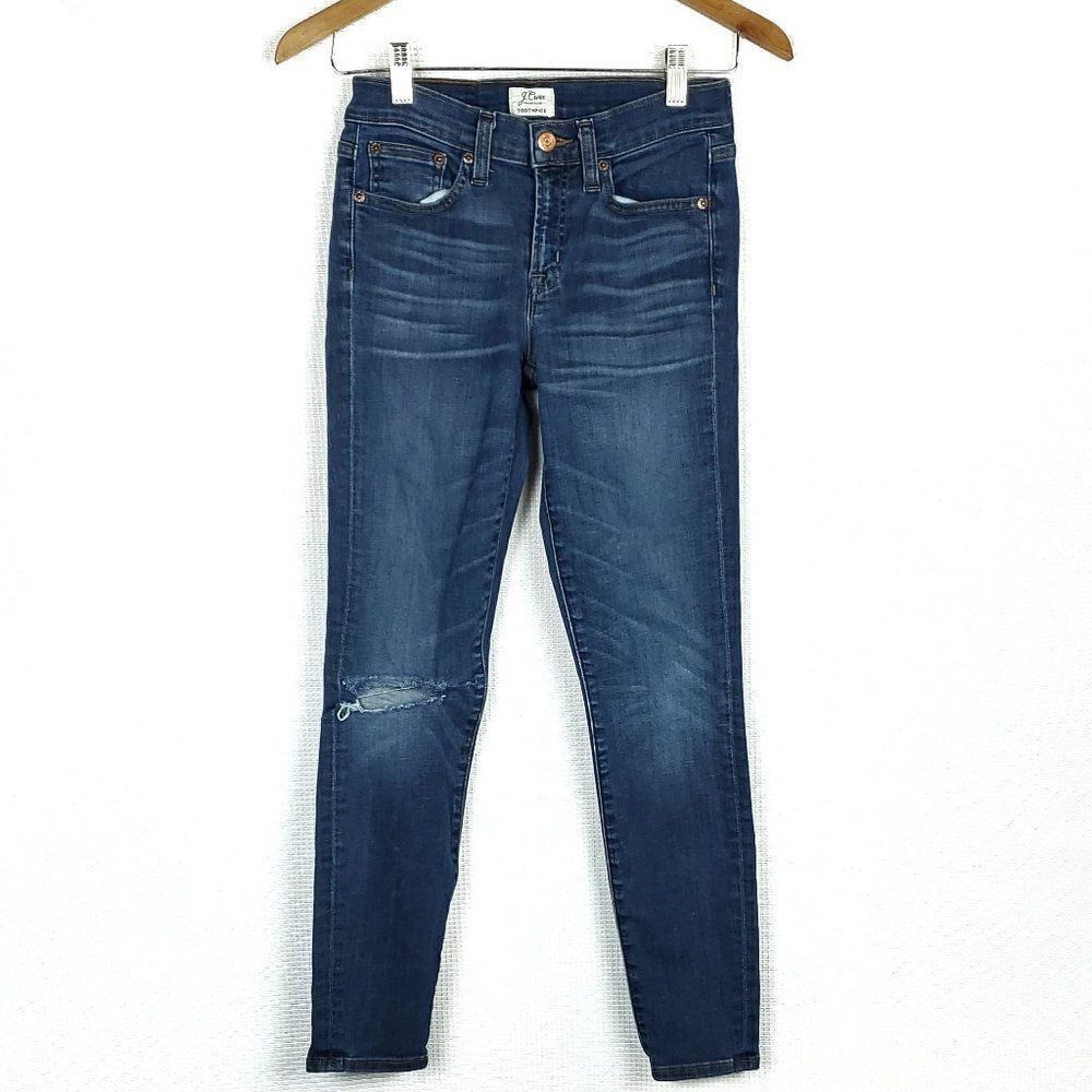 J.Crew Distressed Toothpick Jeans